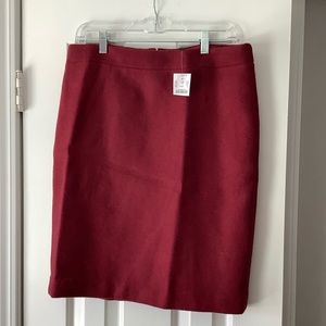 Cranberry Pencil Skirt
